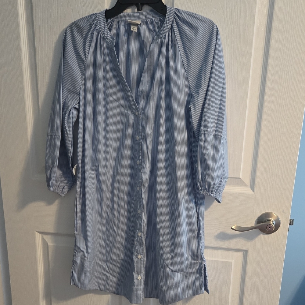 A New Day Blue and White Striped Dress Size Extra Small